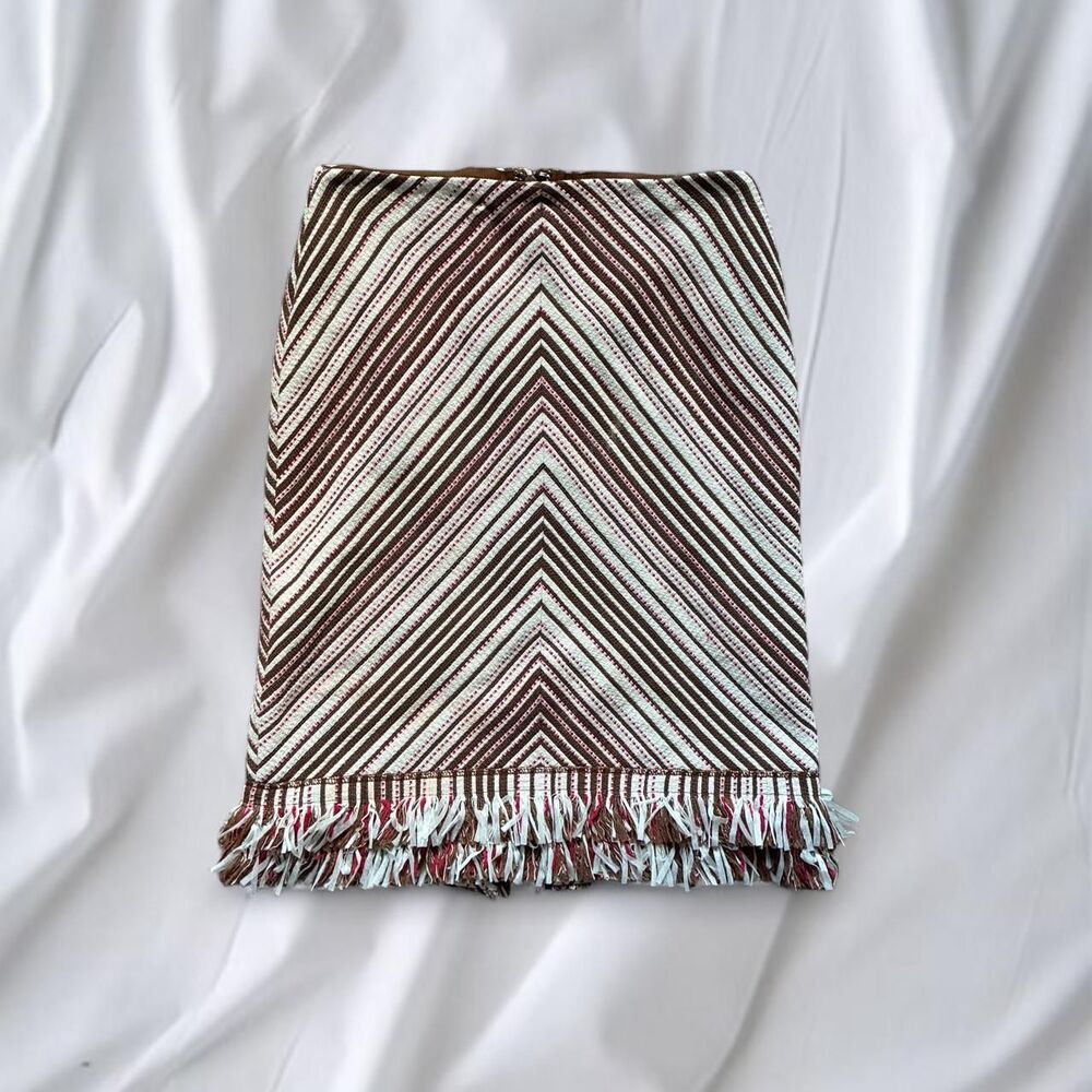 Worth Fringe Pencil Skirt